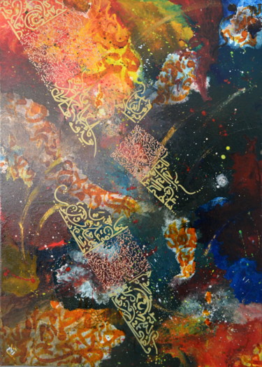 Schilderij getiteld "Voyage à Isfahan" door Riad'Art, Origineel Kunstwerk, Acryl