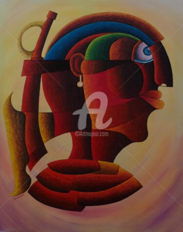 Painting titled "le-guerrier-romain.…" by B.Gomes, Original Artwork