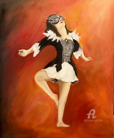 Painting titled "Danse" by David Belo, Original Artwork, Oil