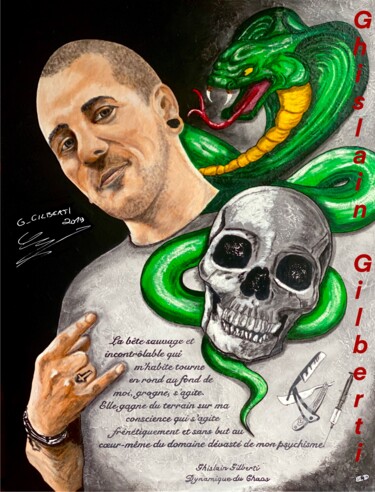 Painting titled ""Ghislain Gilberti"" by David Belo, Original Artwork, Acrylic