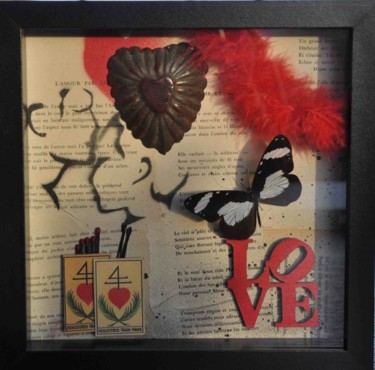 Collages intitulée "LOVE II" par Belphee, Œuvre d'art originale
