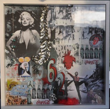 Collages intitulée "1962" par Belphee, Œuvre d'art originale