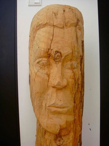 Sculpture intitulée "Célia ébauche bois" par Belphee, Œuvre d'art originale