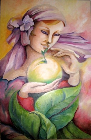 Peinture intitulée "flore" par Isabelle Belsaï-Huart, Œuvre d'art originale
