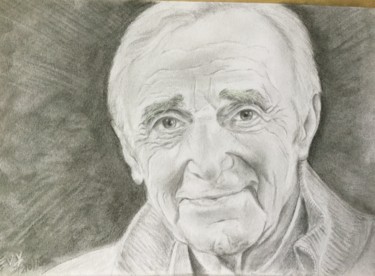 Drawing titled "Charles Aznavour.jp…" by Evelyne Belsens, Original Artwork