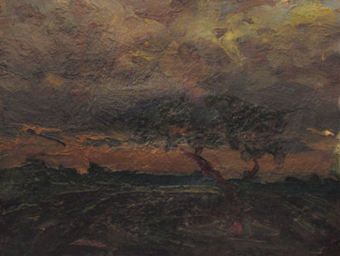 Painting titled "Old elms" by Vasily Belikov, Original Artwork, Oil
