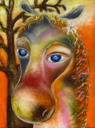 Картина под названием "лошадка" - Belyacow, Подлинное произведение искусства