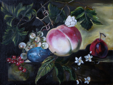 Pittura intitolato "Фрукты" da Natalia Beliakova, Opera d'arte originale, Olio