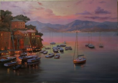Картина под названием "Неаполитанская бухт…" - Наталья Белякова, Подлинное произведение искусства, Масло