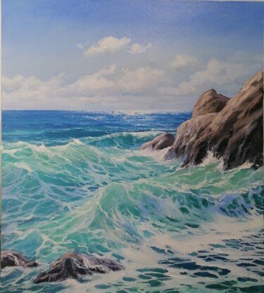 Картина под названием "О море, море" - Наталья Белякова, Подлинное произведение искусства, Масло