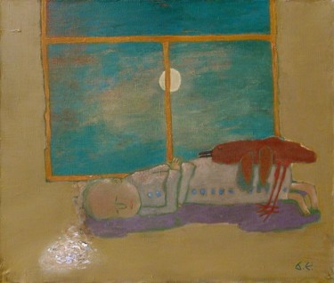 Картина под названием "a boy and Dream" - Elena Belyakova, Подлинное произведение искусства