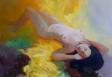 Painting titled "Sleeping." by Denis Bely, Original Artwork, Oil
