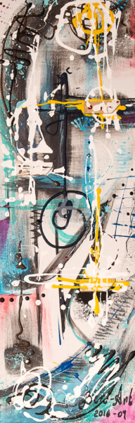 Картина под названием "Original Abstraite…" - Ben-Art, Подлинное произведение искусства, Акрил