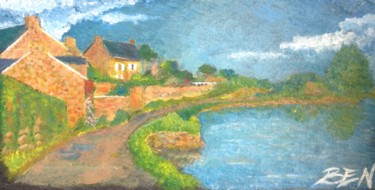Painting titled "Île de Bréhat" by Ben Perrot, Original Artwork, Acrylic