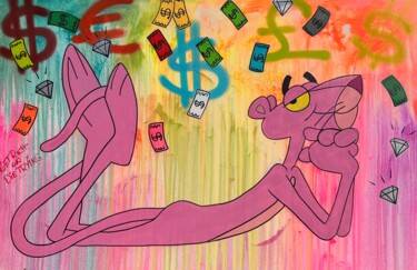 Malarstwo zatytułowany „Sexy is the new pink” autorstwa Oussama Benabbou, Oryginalna praca, Akryl