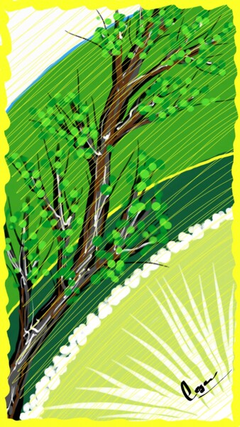 Digitale Kunst mit dem Titel "Rutaceae." von Taoufiq Benabdellah, Original-Kunstwerk, Digitale Malerei