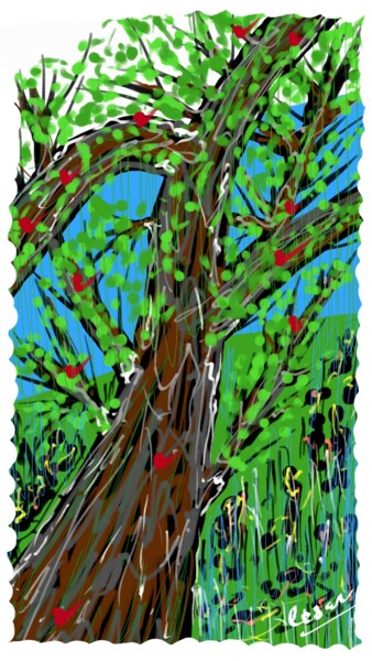Digitale Kunst mit dem Titel "Moraceae." von Taoufiq Benabdellah, Original-Kunstwerk, Digitale Malerei