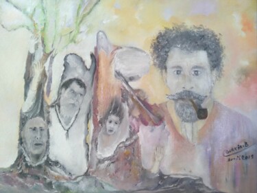 Painting titled "Choc des civilisati…" by Benaceur Ourkia, Original Artwork, Oil