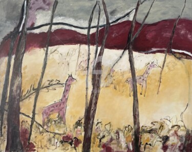 Savane Peinture intitulée "Savane" par Bénédicte Becquart, Œuvre d'art originale, Acrylique