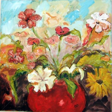 Peinture intitulée "Fleurs des champs" par Bénédicte Becquart, Œuvre d'art originale