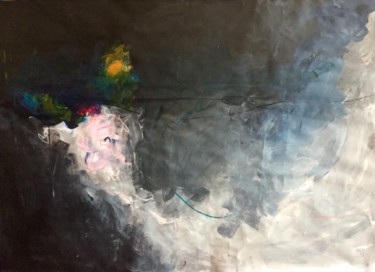 Painting titled "Untitled" by Benedicte Caillat, Original Artwork, Acrylic Mounted on Cardboard