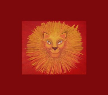 Peinture intitulée "lion" par Bénédicte Michel, Œuvre d'art originale
