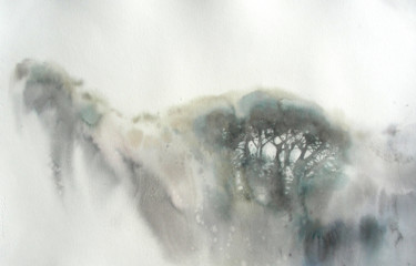 Peinture intitulée "Crépuscule" par Benedicte Stef, Œuvre d'art originale, Aquarelle