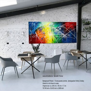 Картина под названием "Titel: „rainbow col…" - Benedikt Timmer, Подлинное произведение искусства, Акрил