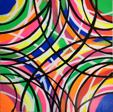Painting titled "Curve" by Benedikt Timmer, Original Artwork, Acrylic