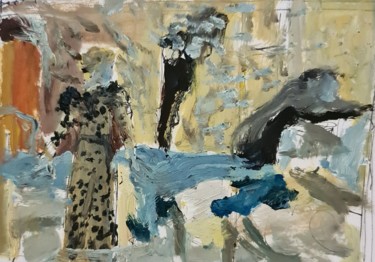 Painting titled "After Vuillard" by Martyna Benedyka, Original Artwork, Oil
