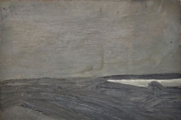 Картина под названием "Horizon (Knife On T…" - Martyna Benedyka, Подлинное произведение искусства, Масло