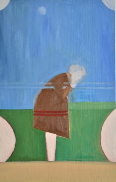 Peinture intitulée "Waiting For Return" par Martyna Benedyka, Œuvre d'art originale, Huile Monté sur Panneau de bois