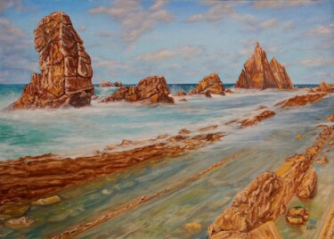Картина под названием "Береговой риф" - Андрей Юлиевич Герасимов, Подлинное произведение искусства, Масло
