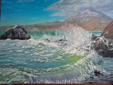 Картина под названием "И на морях холодает" - Андрей Юлиевич Герасимов, Подлинное произведение искусства, Масло