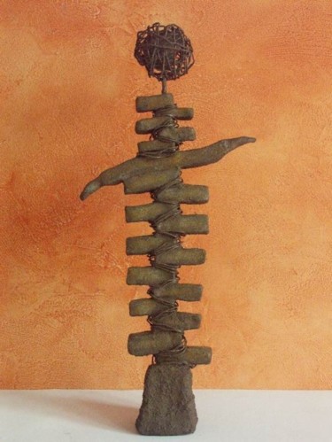 Sculpture intitulée "Equilibre" par Malya, Œuvre d'art originale