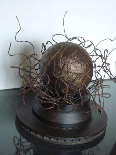Sculpture intitulée "TEMPETE SOLAIRE" par Malya, Œuvre d'art originale