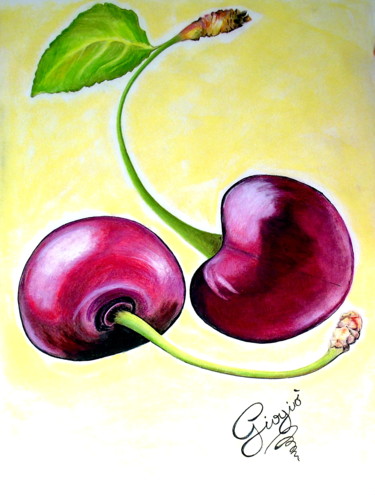 Ζωγραφική με τίτλο "ciliege-pastelli.jpg" από Giogio, Αυθεντικά έργα τέχνης