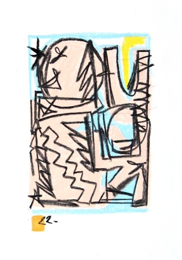 Zeichnungen mit dem Titel "Chalk 2" von Ben Igreja, Original-Kunstwerk, Kreide