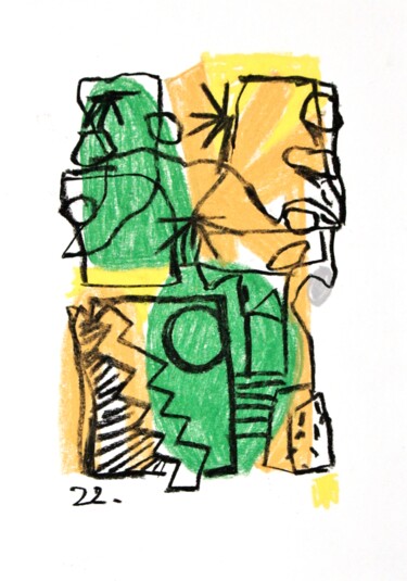 Tekening getiteld "Chalk 3" door Ben Igreja, Origineel Kunstwerk, Krijt