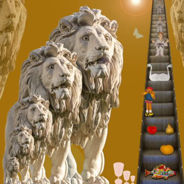 Fotografia intitolato "DREAM N°59   LION" da Beniamino Forestiere, Opera d'arte originale, Fotografia digitale