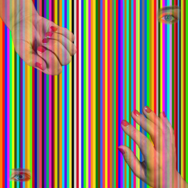 DREAM N° 129 HANDS AND EYES Photographie intitulée "DREAM N° 129 HANDS…" par Beniamino Forestiere, Œuvre d'art originale, Photographie numérique