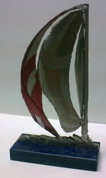 Sculpture titled "vele 1" by Beniamino Giannini, Original Artwork, Metals