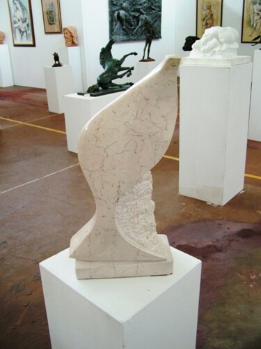 Sculpture titled "fede e fedelta" by Beniamino Giannini, Original Artwork, Stone