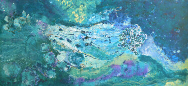 Картина под названием "Aqua Profundis" - Bénie, Подлинное произведение искусства, Акрил Установлен на Деревянная панель