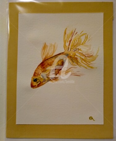 Peinture intitulée "Postcard Marina 1" par Benilde, Œuvre d'art originale, Aquarelle