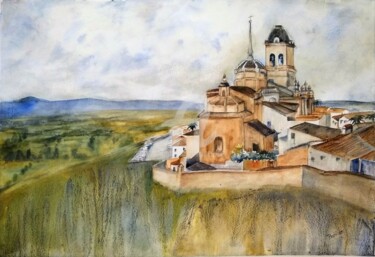 Painting titled "Jerez de los Caball…" by Benilde, Original Artwork, Watercolor