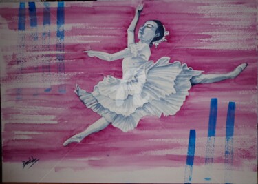 Pintura titulada "Bailarina" por Benilde, Obra de arte original, Acuarela