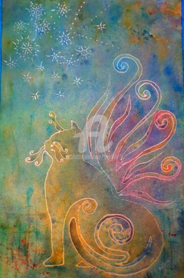 绘画 标题为“Mundo Magico 1” 由Benilde, 原创艺术品, 水彩