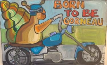 Painting titled "Born to be Gorneau" by Benis, Original Artwork, Acrylic