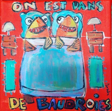 Peinture intitulée "Les baudroies" par Benis, Œuvre d'art originale, Acrylique
